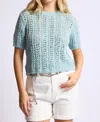 Sadie & Sage Persuse Short Sleeve Sweater In Light Blue In Blue