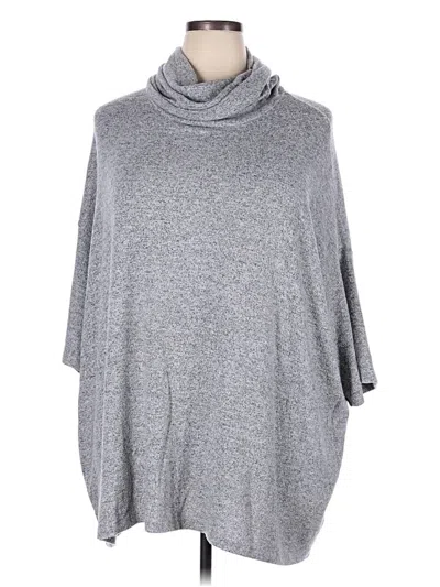 Pre-owned Sadie & Sage Poncho In Gray