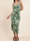 Sadie & Sage Prosper Breezy Mini Dress In Green In Animal Print