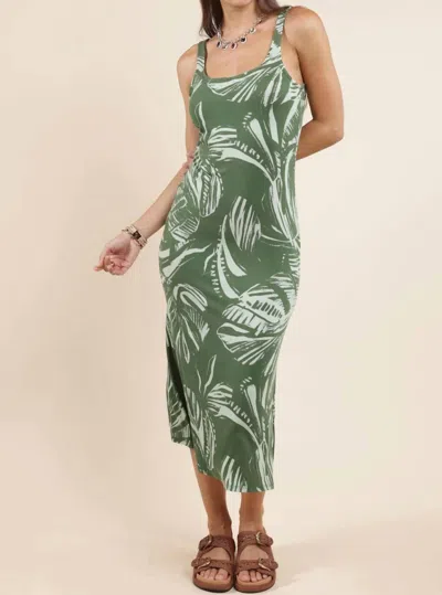 Sadie & Sage Prosper Breezy Mini Dress In Green In Animal Print
