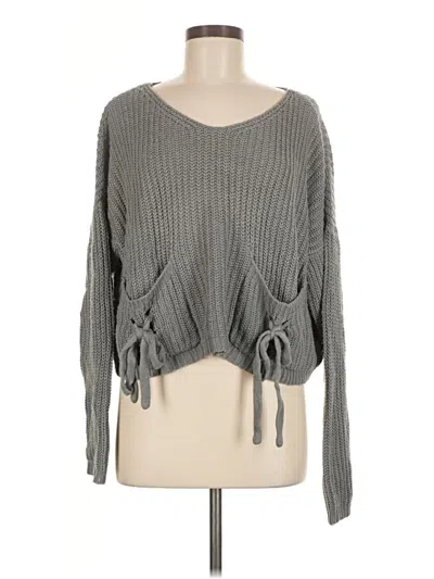 Pre-owned Sadie & Sage Pullover Sweater In Gray