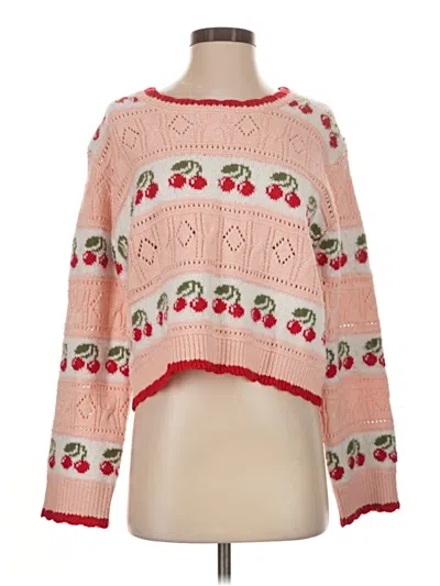 Pre-owned Sadie & Sage Pullover Sweater In Pink