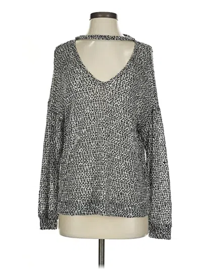 Pre-owned Sadie & Sage Pullover Sweater In Silver