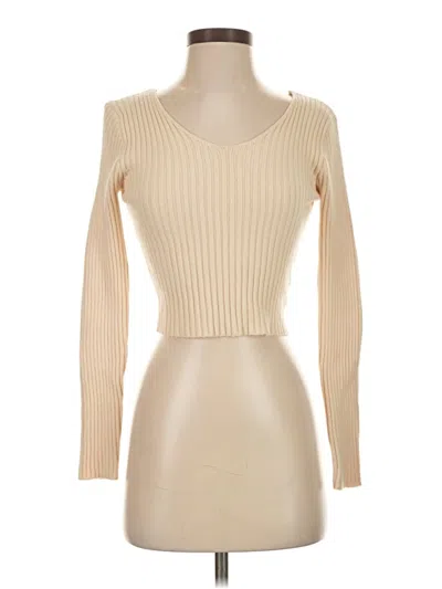 Pre-owned Sadie & Sage Pullover Sweater In White