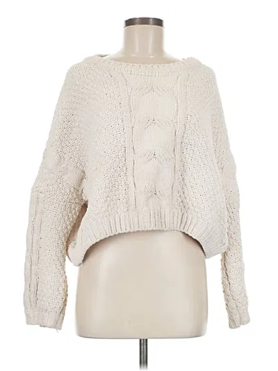 Pre-owned Sadie & Sage Pullover Sweater In White