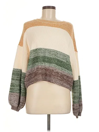Pre-owned Sadie & Sage Pullover Sweater In White