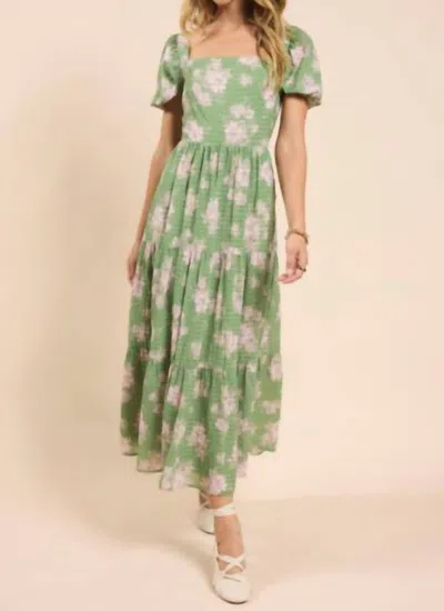Sadie & Sage Rainy Day Maxi Dress In Green
