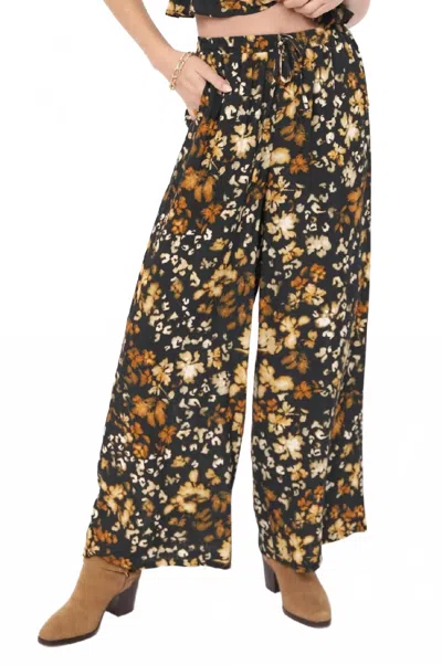 Sadie & Sage Relaxed Wide-leg Pants In Brown Multi