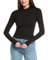 Sadie & Sage Ronan Mock Neck T-shirt In Black
