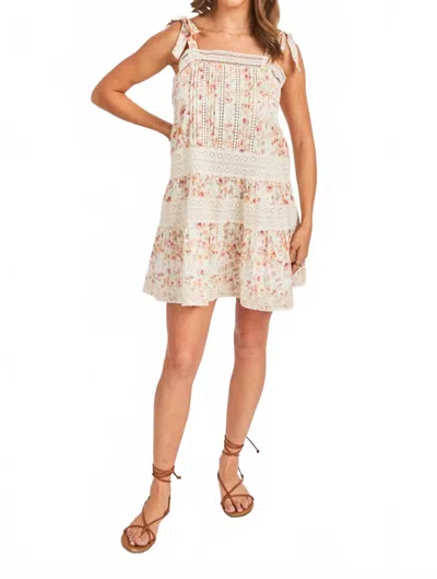 Sadie & Sage Rosita Casual Dress In Cream Multi In White