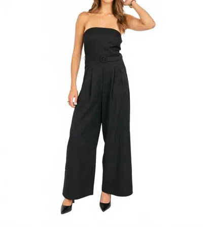 Sadie & Sage Royale Tube Jumpsuit In Black