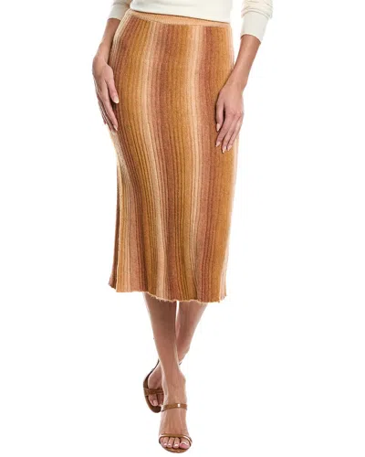 Sadie & Sage Sage The Label Astrid Ombre Wool-blend Skirt In Brown