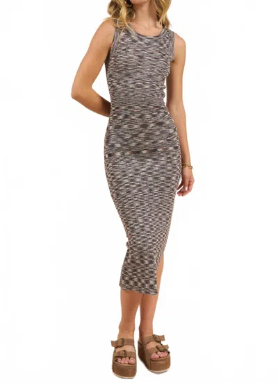 Sadie & Sage Salt Of The Earth Midi Dress In Multi In Gray