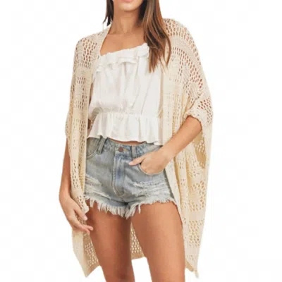 Sadie & Sage Shoreside Story Cardigan In Natural In White