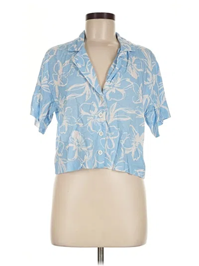Pre-owned Sadie & Sage Short Sleeve Blouse In Blue