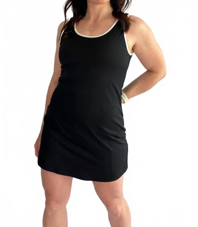 Sadie & Sage Short Sporty Dress In Black/white