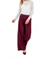 Sadie & Sage Silent Streets Pants In Wine In Multi