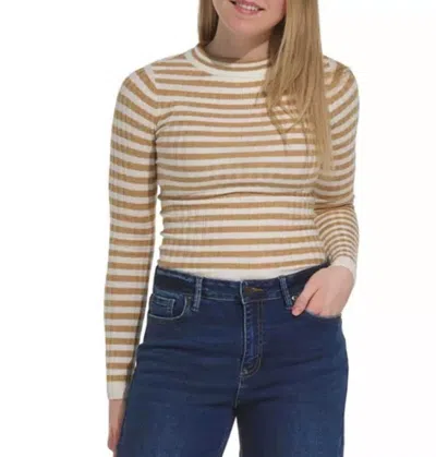 Sadie & Sage Simply Being Striped Top In Beige In Neutral