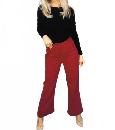 Sadie & Sage Sky Bar Pant In Red