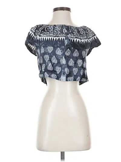 Pre-owned Sadie & Sage Sleeveless Blouse In Blue