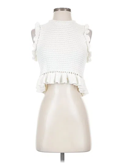 Pre-owned Sadie & Sage Sleeveless Blouse In Ivory