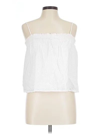 Pre-owned Sadie & Sage Sleeveless Blouse In White