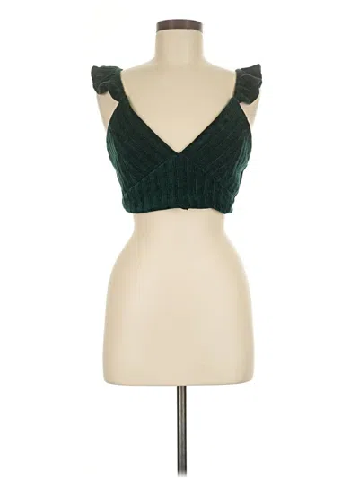 Pre-owned Sadie & Sage Sleeveless Top Green Sweetheart Neckline Tops