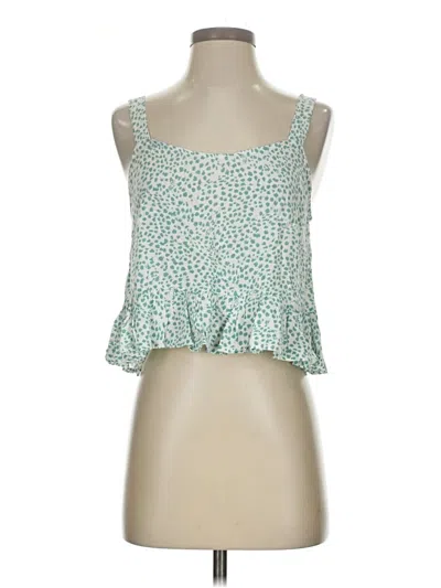 Pre-owned Sadie & Sage Sleeveless Top Green Sweetheart Neckline Tops