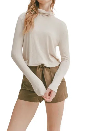 Sadie & Sage S'mores Turtleneck In Cream In Multi