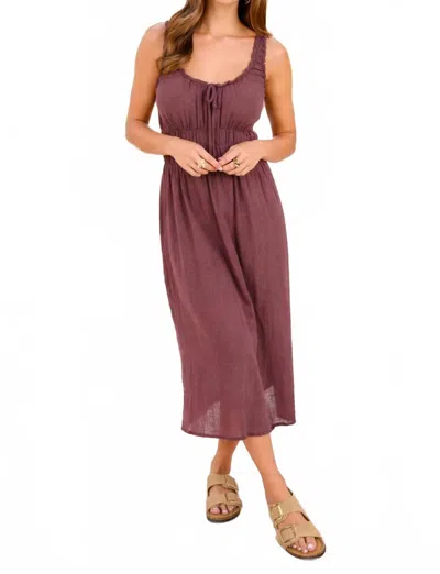 Sadie & Sage So Cal Sleeveless Midi Dress In Chocolate In Brown