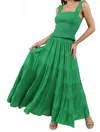 Sadie & Sage Socialize 2 Way Maxi Skirt In Kelly Green In Green