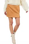 Sadie & Sage Soho Mini Skirt In Camel In Brown