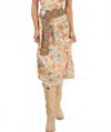 Sadie & Sage Sonoma Tube Top Midi Dress In Multicolor In Brown