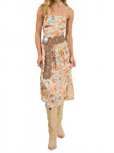 Sadie & Sage Sonoma Tube Top Midi Dress With Pockets In Multi Floral