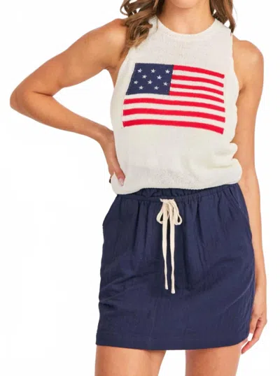 Sadie & Sage Spirit Sweater Tank Top In Ivory In White