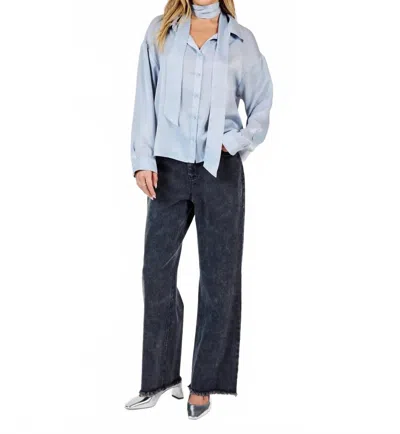 Sadie & Sage State Of Mind Denim Pants In Washed Black In Multi