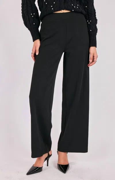 Sadie & Sage Straight Leg Pants In Black Astrid