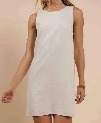 Sadie & Sage Sugarloaf A-line Mini Dress In Oatmeal In White