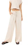Sadie & Sage Sugarloaf Elastic Waist Pants With Lining In Ivory In Neutral