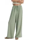 Sadie & Sage Sugarloaf Linen Pants In Sage In Green
