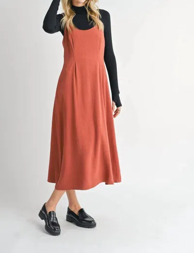 Sadie & Sage Sugarloaf Midi Dress In Marsala In Orange
