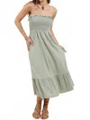 Sadie & Sage Sugarloaf Smocked Tube Midi Dress In Sage In Green