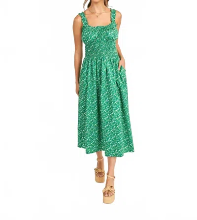 Sadie & Sage Sun Escape Midi Dress In Kelly Green