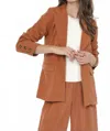 Sadie & Sage Sundown Blazer In Rusty Brown In Orange