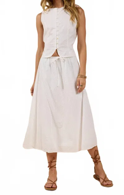Sadie & Sage Sundream Maxi Skirt In White