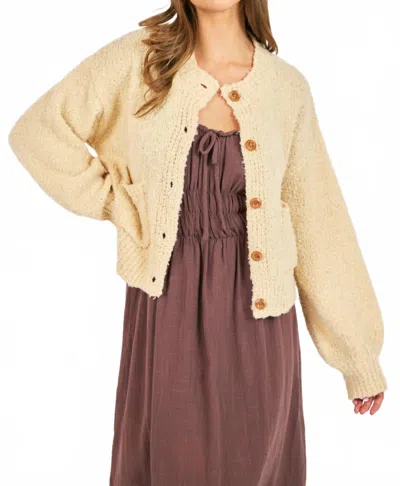 Sadie & Sage Sunroom Cardigan In Natural In White