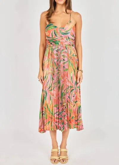 Sadie & Sage Sunset Ridge Pleated Dress In Multicolor
