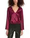 Sadie & Sage Surplice Top In Red