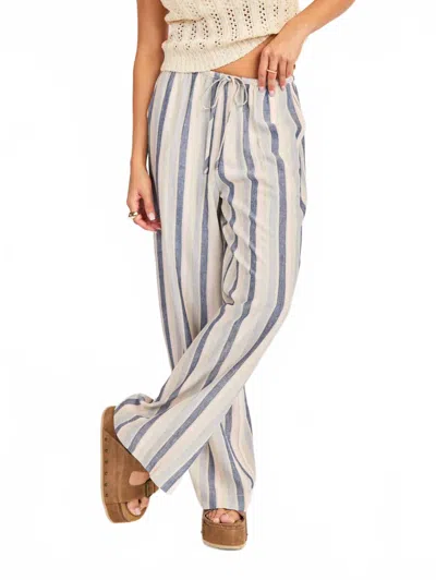 Sadie & Sage Sweetgrass Striped Pants In Blue In Gray