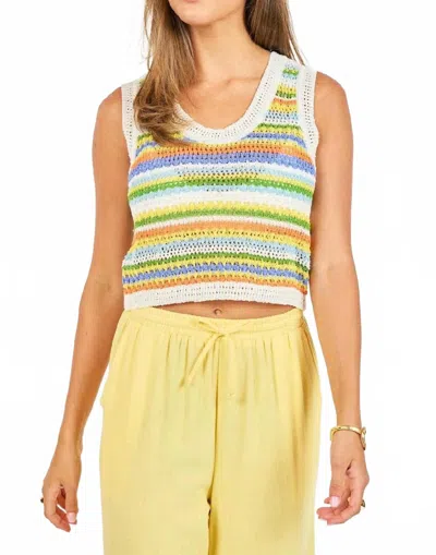 Sadie & Sage Sylvia Stripe Sweater Tank In Multicolor